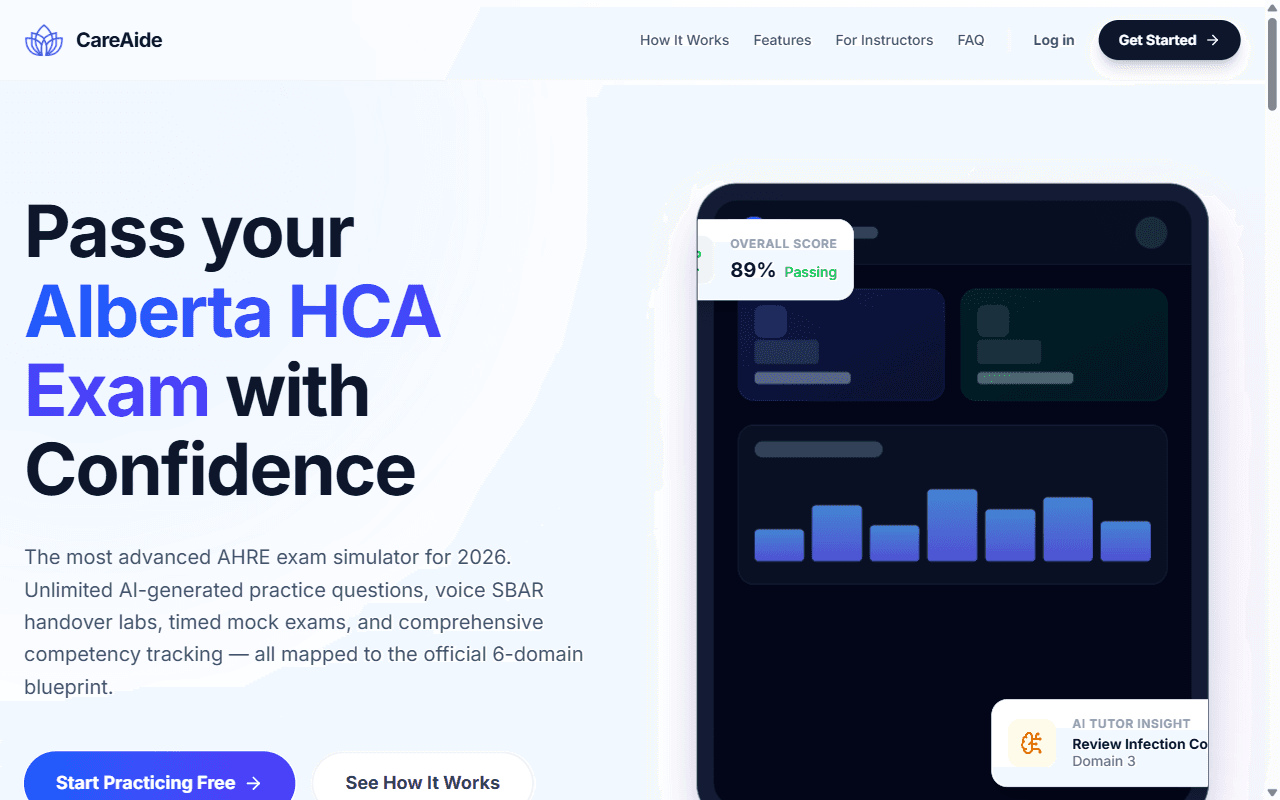 CareAide interface