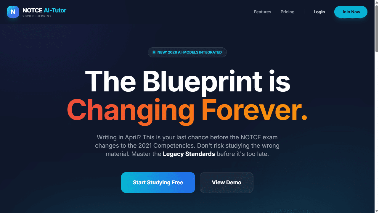 NOTCE AI-Tutor interface