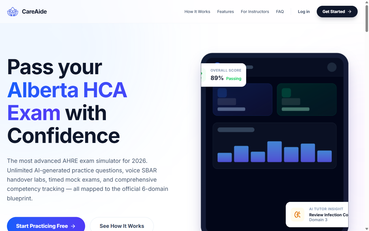CareAide interface