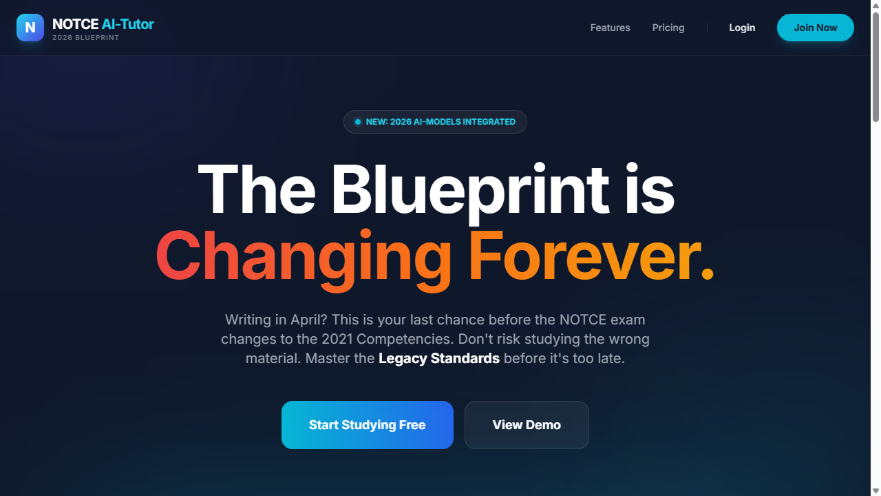 NOTCE AI-Tutor interface