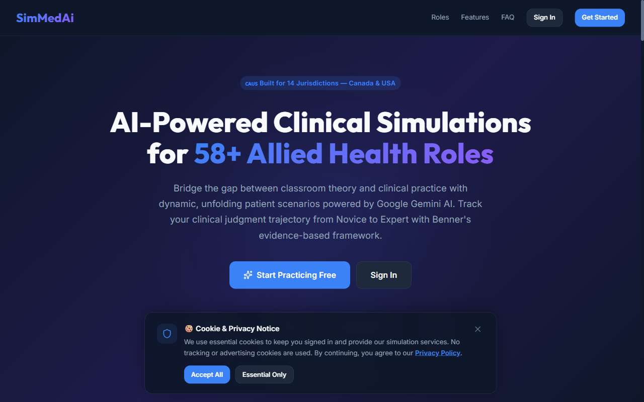 SimMedAi interface